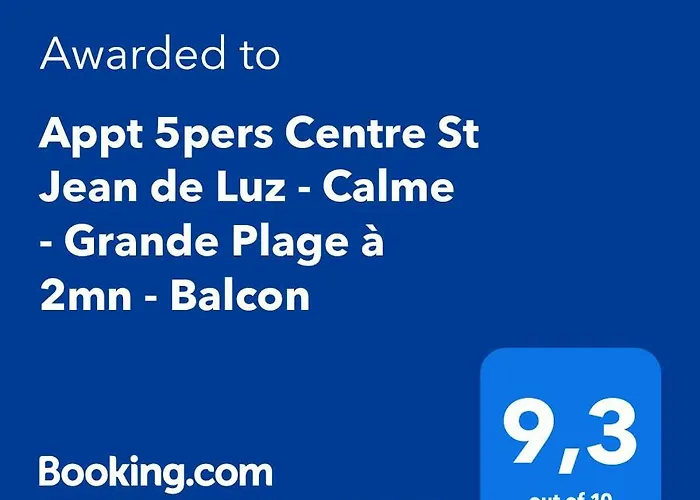 Appt 5pers Centre St Jean De Luz - Calme - Grande A 2mn - Balcon